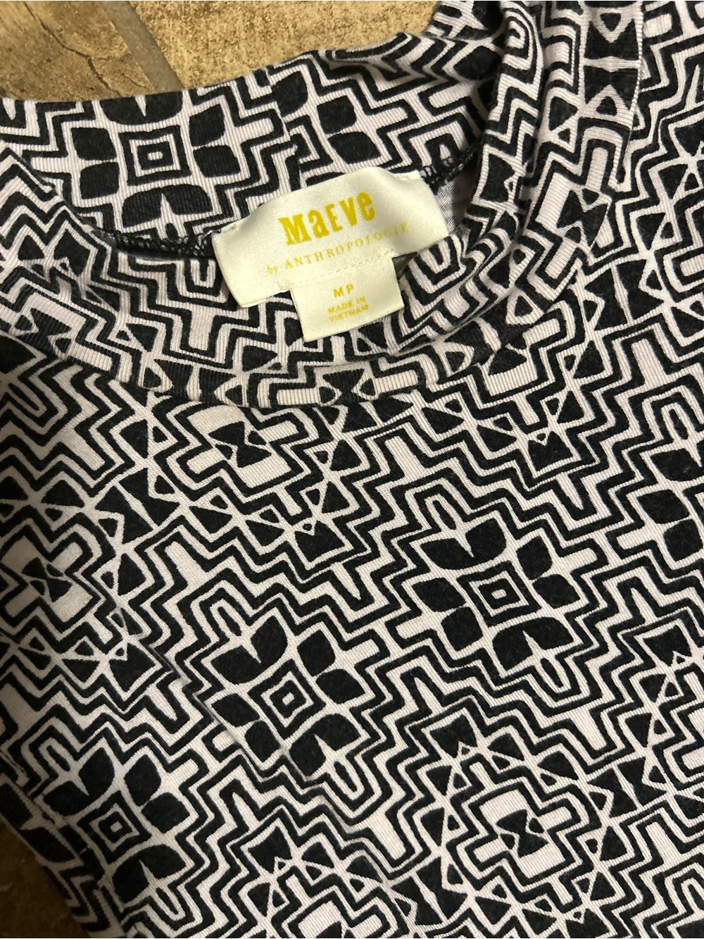 Maeve Black and White Dress